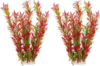 DSkoiph 2 pcs Aquarium Decor Plastic Plants Extra Large 21 Inches - Wine