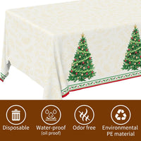 Fall Thanksgiving decorations, Disposable Tablecloth - Christmas tree - image 3