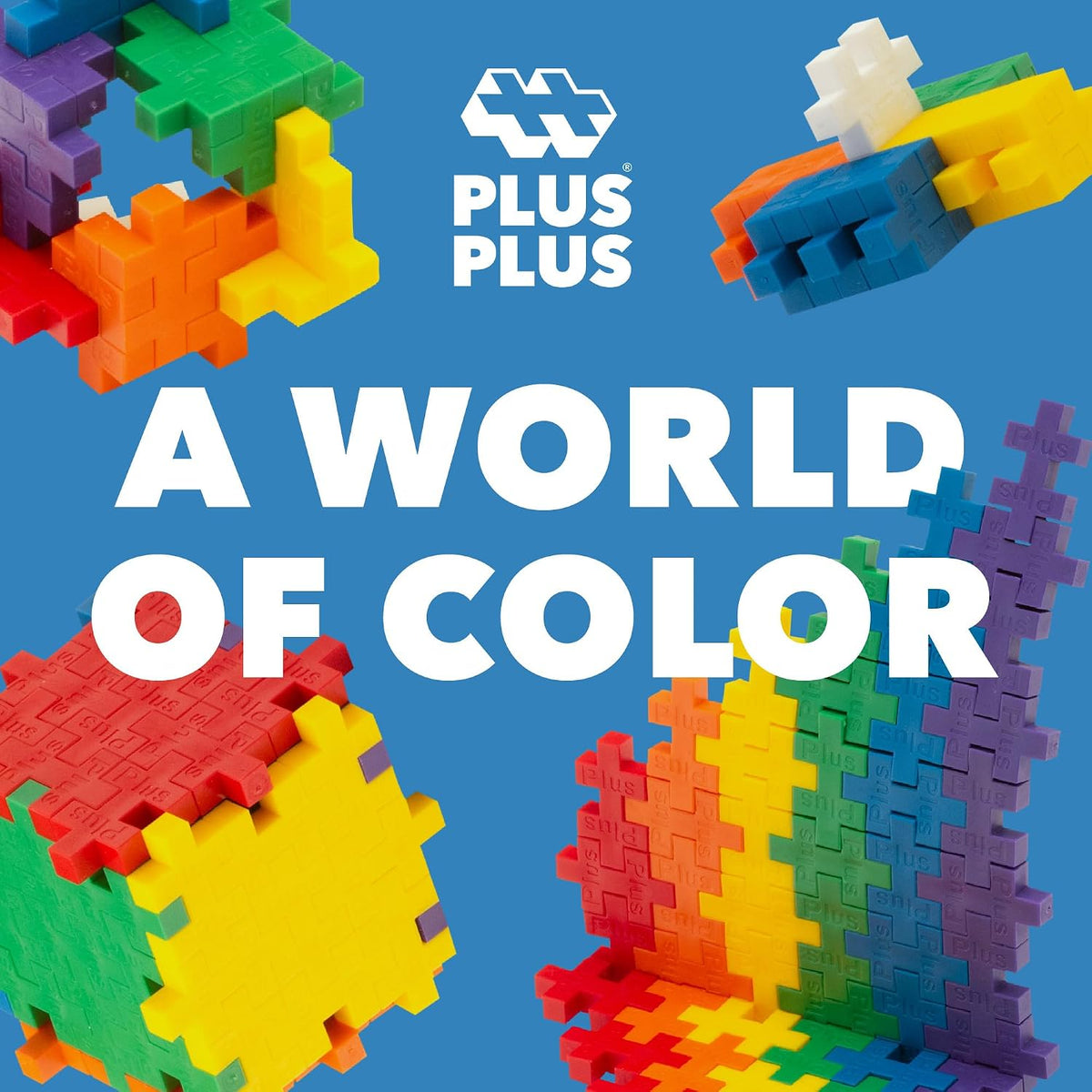 PLUS 240 Piece Glow in the Dark Mix, Mini Waffle Blocks - Basic Mix Play Tube - image 4