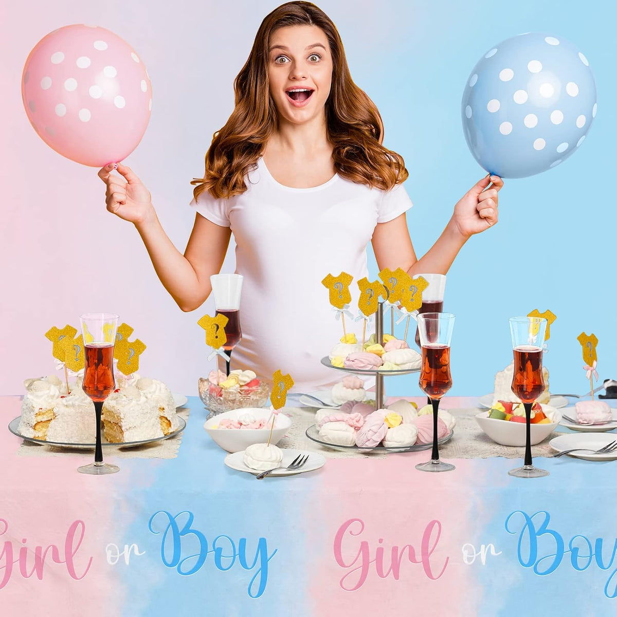Fall Thanksgiving decorations, Disposable Tablecloth - Gender Reveal - image 4