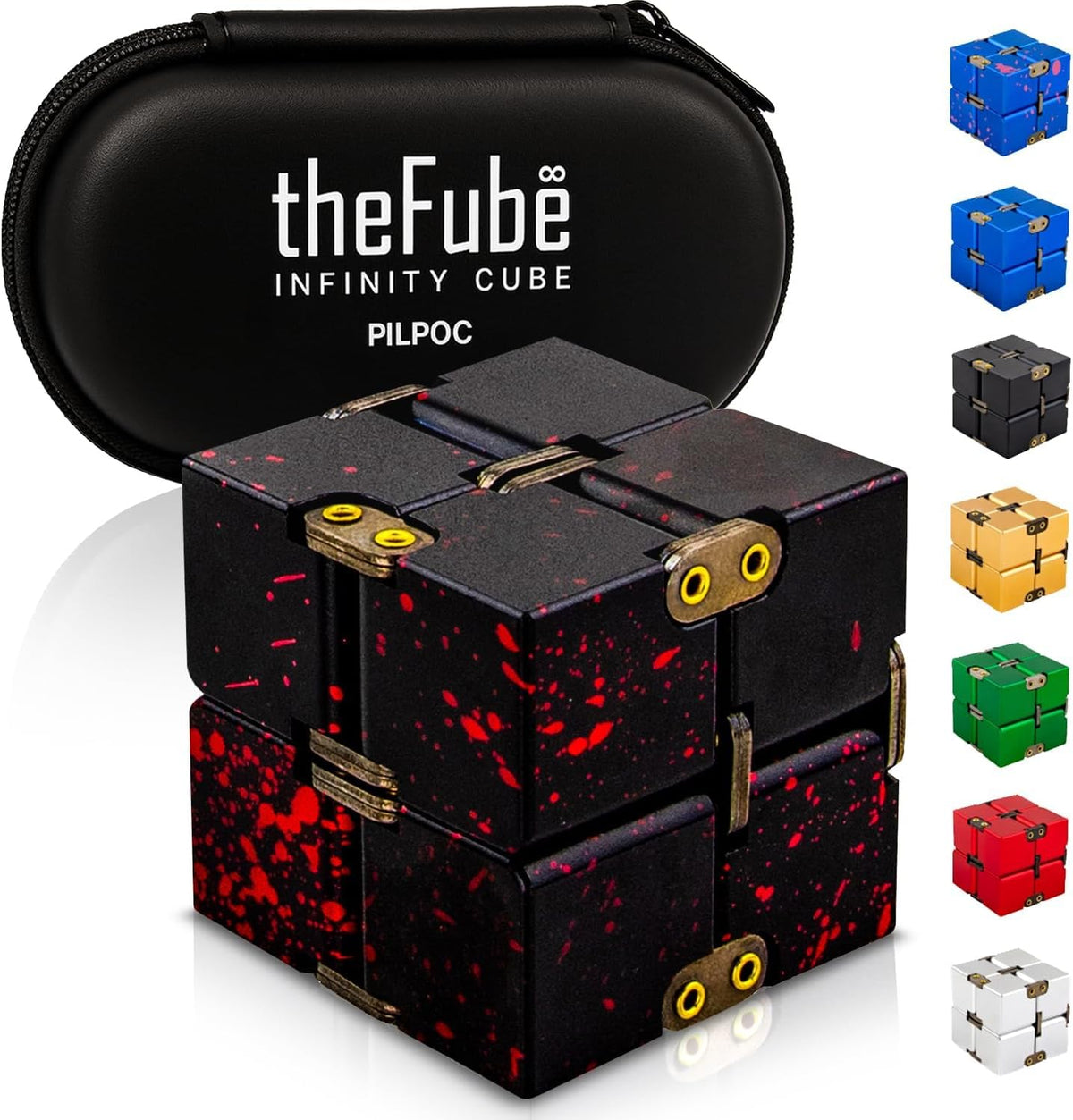 PILPOC theFube Fidget Cube - Black and Red