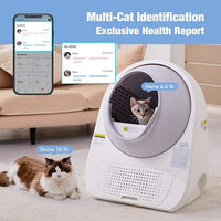 CATLINK Self Cleaning Automatic Litter Box for Cats - Hands-Free Cleanup with App Control, Double Odor Removal - Extra Large Size for 3.3~22lbs Cats - Smart Robot Cat Litter Box (Upgrade)