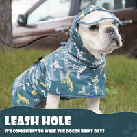 Dog Raincoat for Medium Dogs, Dog Rain Jacket with Clear Hooded - Medium(Label Size:XXL) / Green - image 4