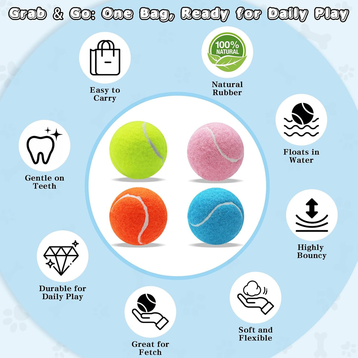 Magicorange Tennis Balls for Dogs - Multicolor / 4 Pack - image 3