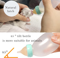 Kittens Feeder Bottle, Silicone Feeding Nipple and Syringes - 60ml Bottle Set (kittens/Toy Puppy) - image 2