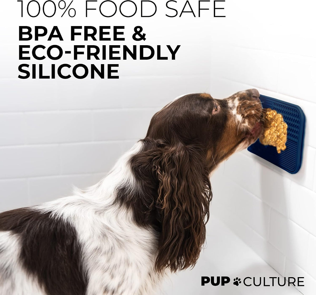 Dog Lick Mat for Dogs, Feeding Pad for Anxious Pets Plus 4 Different Puzzles for Mental Stimulation - 1 Pack / Navy - image 3