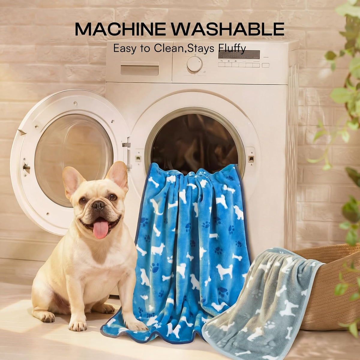 Luciphia Dog Blanket 3 Pack - 41x31 inch (Pack of 3) / Blue/Khaki/Gray - image 4