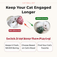 JAYU PET Red Cat Ball, 2.7 inch – Essentials for Cats - Red & Green W/O Bell Set / 2.7inch - image 3