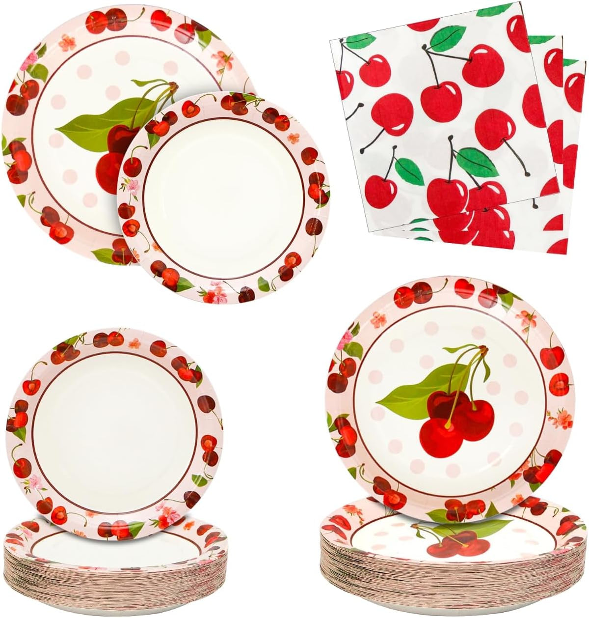 yunhuatdm 180 piece cute ghost Halloween plates and napkins set, black and white - view 2
