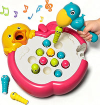 PANITU magnetic bird feeding game with woodpecker, apple base and colorful worm pieces