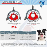 KOOLTAIL Dog Cone Collar Alternative After Surgery, Soft Inflatable Dog Neck Cone for Medium Large Dogs, Adjustable Pet Donut Recovery E Collar with Enhanced Anti-Licking Does Not Impede Vision L