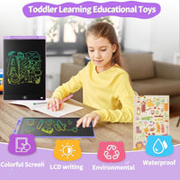 [2 Pack] Genialba LCD Writing Tablet 10-Inch Colorful Doodle Board - Purple & Pink / 12 Inch / 2 - image 3