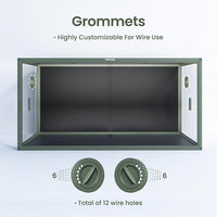 120 Gallon Bearded Dragon Tank,48" x 24" x 24" Reptile Tank with Sliding Door Top Screen Ventilation, Front Opening Reptile Enclosure for Easy Maintenance