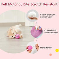 Potaroma 12 Pcs Quiet Play Felt Cat Ball Toys with Catnip Inside – Essentials for Cats - image 3