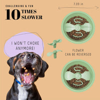 AVERYDAY Slow Feeder Dog Bowls for Large Breed - Petal Feeder Green / 1.5 Cup - Fit 6.4-6.7'' Feeder Holes - image 3