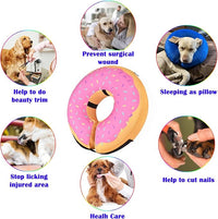 Katoggy Inflatable Dog Cone Collar for Dogs After Surgery, Soft Adjustable Blow up Donut E-Collar for Small Medium Large Dogs and Cats