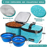 PetAmi Dog Travel Bag Organizer, Pet Supplies Diaper Tote - Medium - 14.5"L x 8.0"W x 12.0"H / Sea Blue - image 3