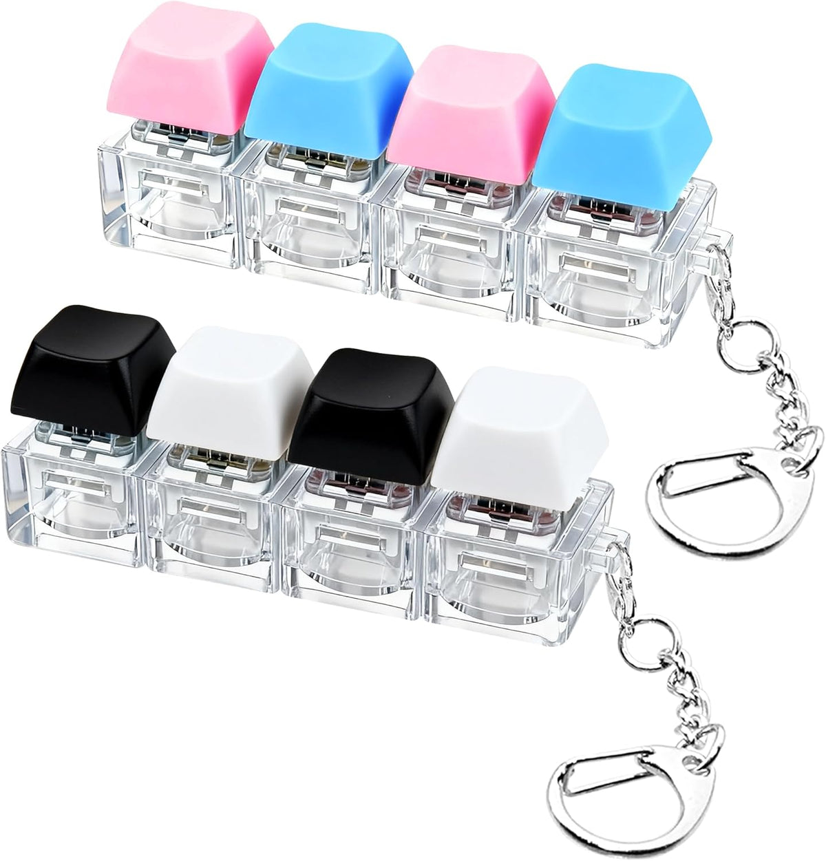 2 PCS Keyboard Fidget Toy - Black White Blue Pink / General