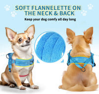 Lukovee Small Dog Harness and Leash Set, No Pull Soft Padded, XS - Light Blue / S ( Chest 17.5'' ~ 22'') - image 4
