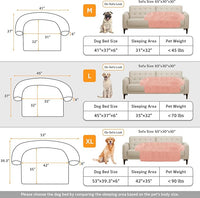 GGIB Calming Dog Bed Fluffy Plush Dog Mat for Furniture Protector with Removable Washable Cover for Large Medium Small Dogs and Cats (Large, Pink)