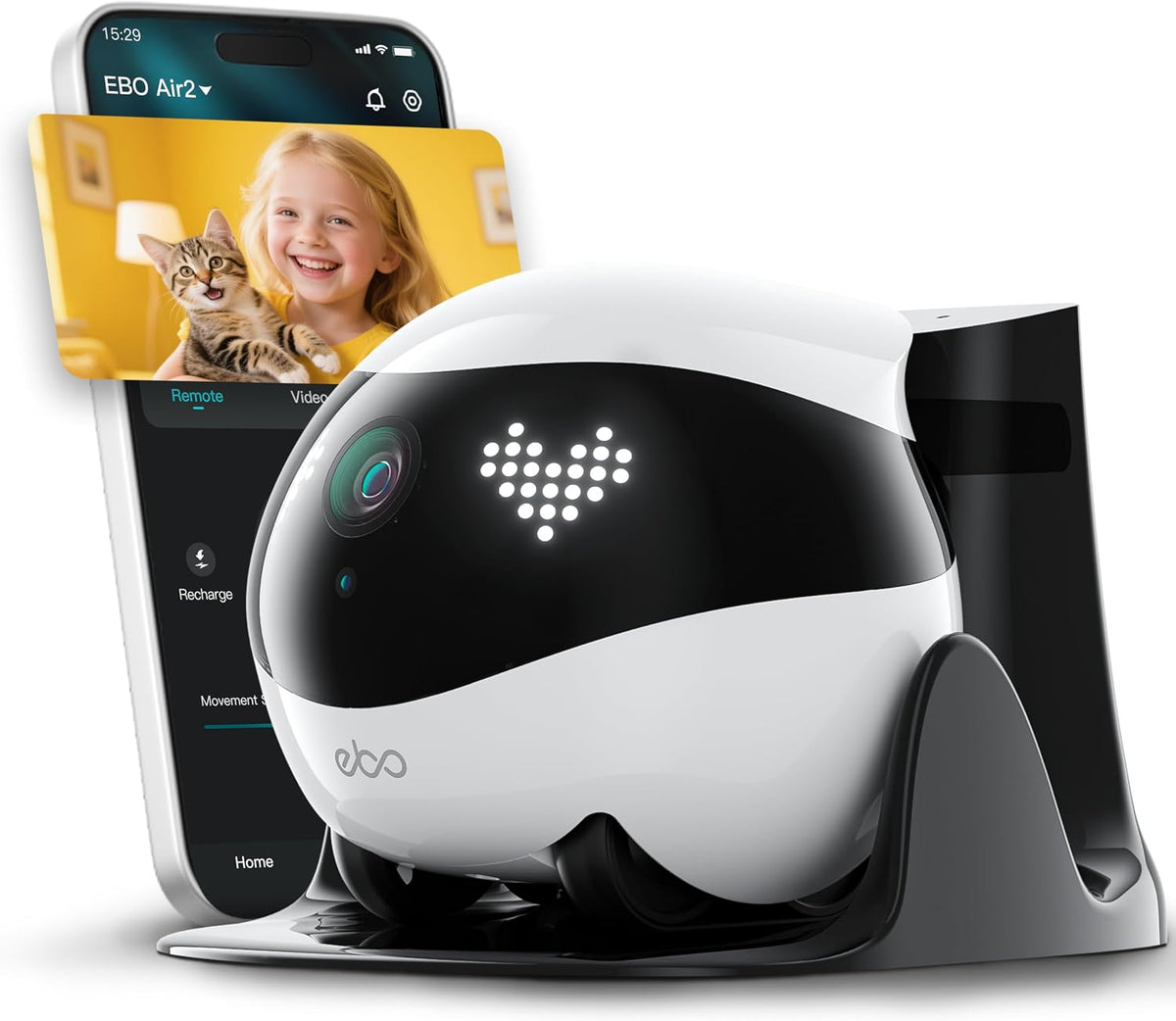 Enabot EBO Air 2 mobile pet camera robot with 2K camera and two-way talk