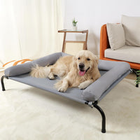 TJSOULER Cooling Elevated Dog Bed with Pillows - XL(48.5x35.5x8)Inches / Grey - image 2