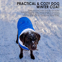 Dog Winter Coats for Small Dogs Puppies - Solid RoyalBlue / Medium - image 4