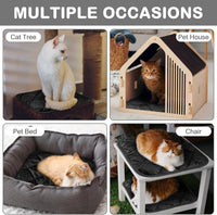 4 Pack Self Heating Cat Pad Self Warming Dog Mat - 16 x 16 Inch / Black - image 4