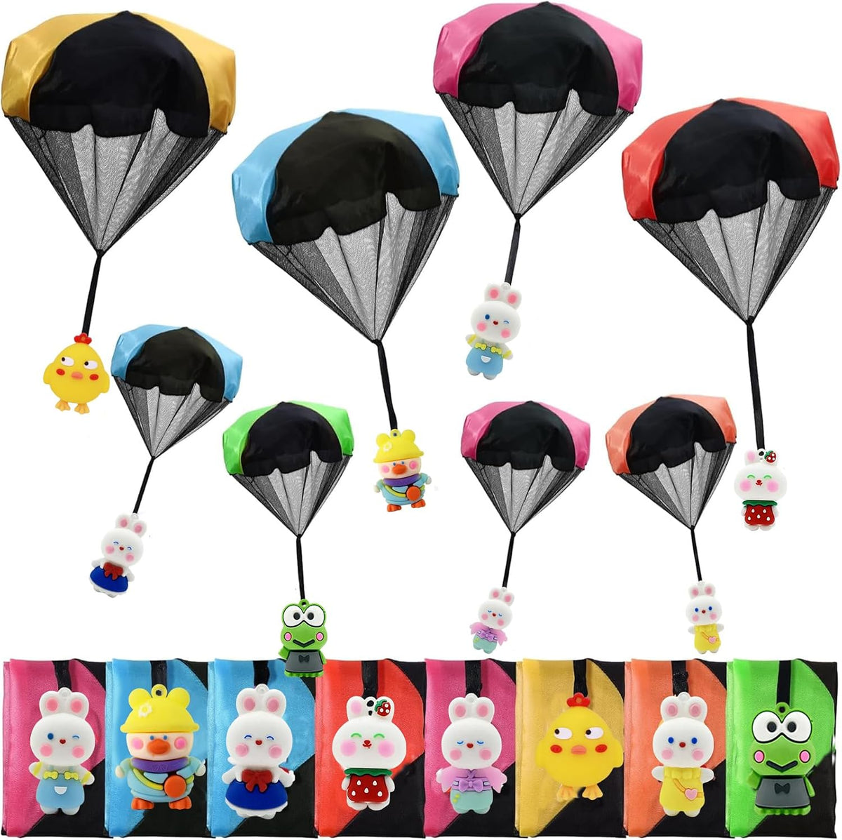 Rdogeia 12 pack Christmas parachute toys for kids with tangle free design - view 2