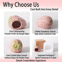 Pink Aquarium Decor Ceramic Cute Strawberry Betta Fish Tank Cave – Essentials for Fish - Pink / Strawberry - image 4