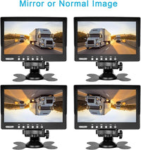 Truck Backup Camera Monitor kit,Heavyduty Vehicle Waterproof Night Vision Wide Angle Rearview Cab Cam+7 inch Screen+66ft Extension Cable for Bus/Van/Fifth Wheel/Trailer/RV/Camper/Pickup/(12V-24V)