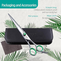 7'' Straight Dog Grooming Scissors Professional Grooming Shears for Dogs Cat Pet Japan 440C Stainless Steel Dog Cutting Scissors for Grooming Right Handed
