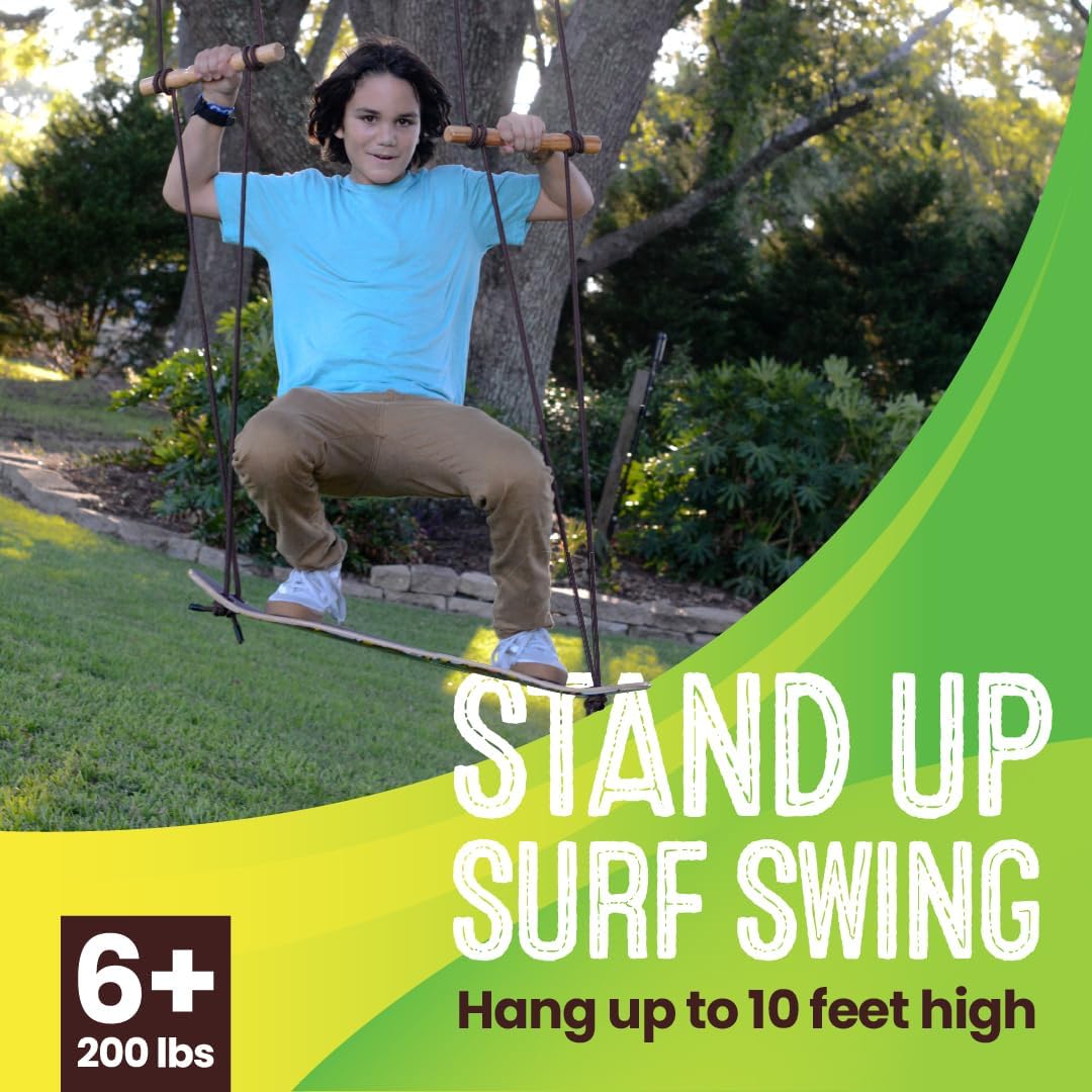 Swurfer Stand Up TreeSkate Outdoor Swing - Green - image 2