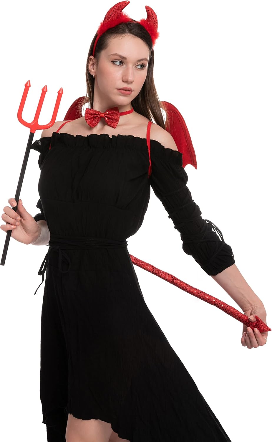 Spooktacular Creations 5-Piece Halloween Red Devil Costume Set - image 3