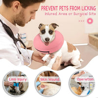 Supet Inflatable Dog Cone Collar for Large Medium Small Dogs, Soft Cone Collar for Dogs Cats, ECollar Doggie Neck Donut Dog Cone Alternative After Surgery