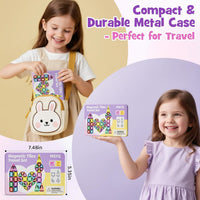 42PCS Mini Magnetic Tiles Travel Set with Iron Storage Box - 42 Pieces - image 3