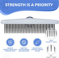 DOGI Deshedding Brush, Undercoat Rake for Dogs, Cats, Matted - Haze Blue - image 4