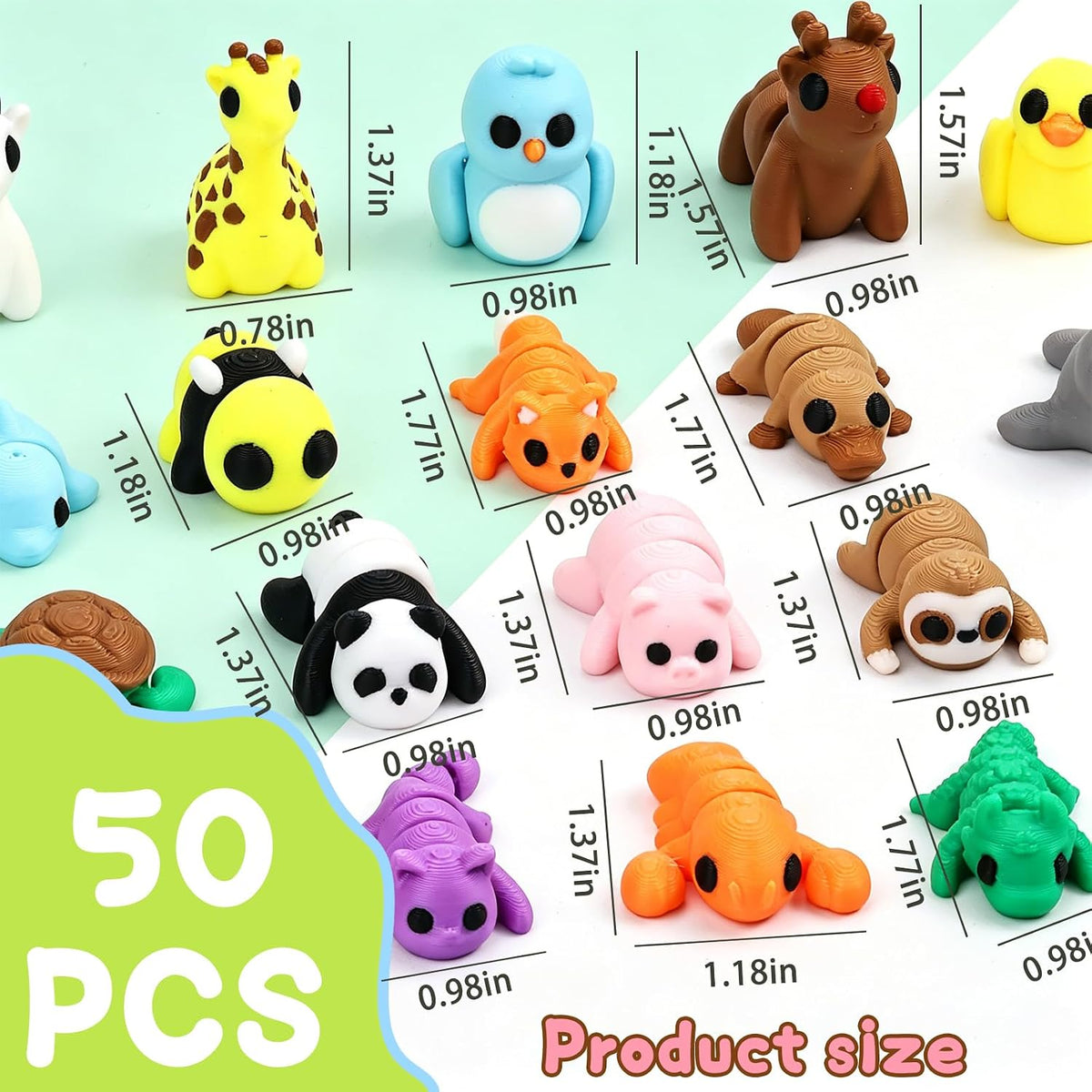 50 pcs 3D Printed Animal Figurines - Animal 50 - image 2