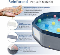 Eooqi Foldable Bearded Dragon Bathtub - Gray - image 2