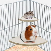 Litewoo Bird Parrot Corner Perch Flat Platform Stand for Cage - L: 6.69*6.69inch - image 3