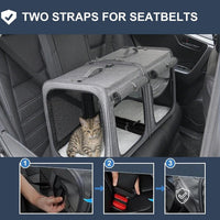 Extra Large Cat Carrier for 2 Cats with Travel Litter Box - Green / Dual Carriers - image 3