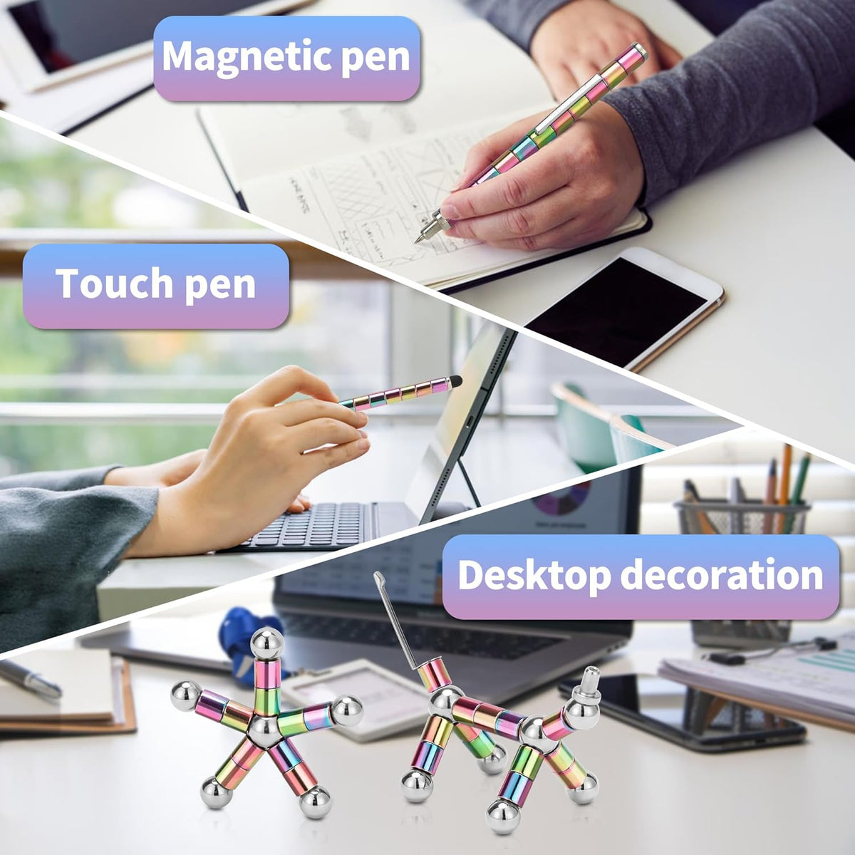 Fidget Pen, Decompression Magnetic Fidget Toy Pen - Color - image 4