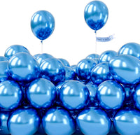 PartyWoo White Balloons 155pcs Matte White Latex Balloons Different - Blue-g106 / 5 inch