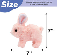 Hopearl Walking Gray Tabby Cat Interactive Electronic Pet Plush Kitty - Bunny-Pink - image 2