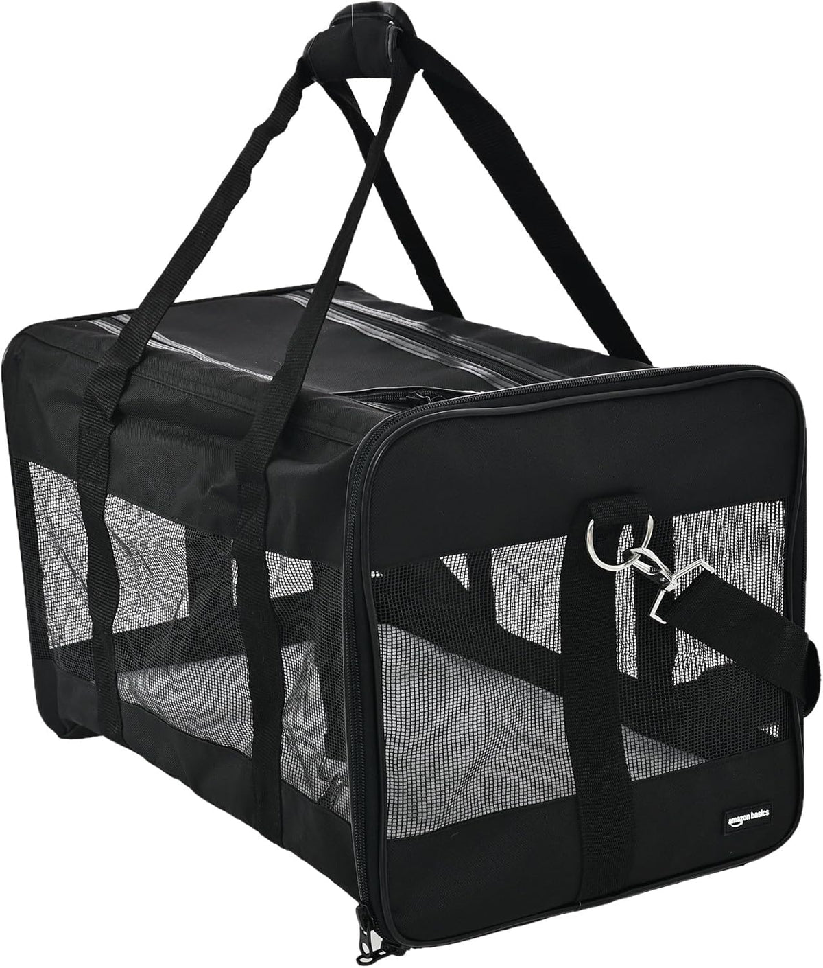 Amazon Basics Airline Approved Soft-Sided Mesh Pet Travel Carrier - 20.0"L x 12.0"W x 12.0"H / Without Wheels