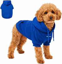 Tuff Pupper Dog Hoodie, Premium Quality Insulated Fabric - Royal Blue / XX-Small (5-10 lbs)