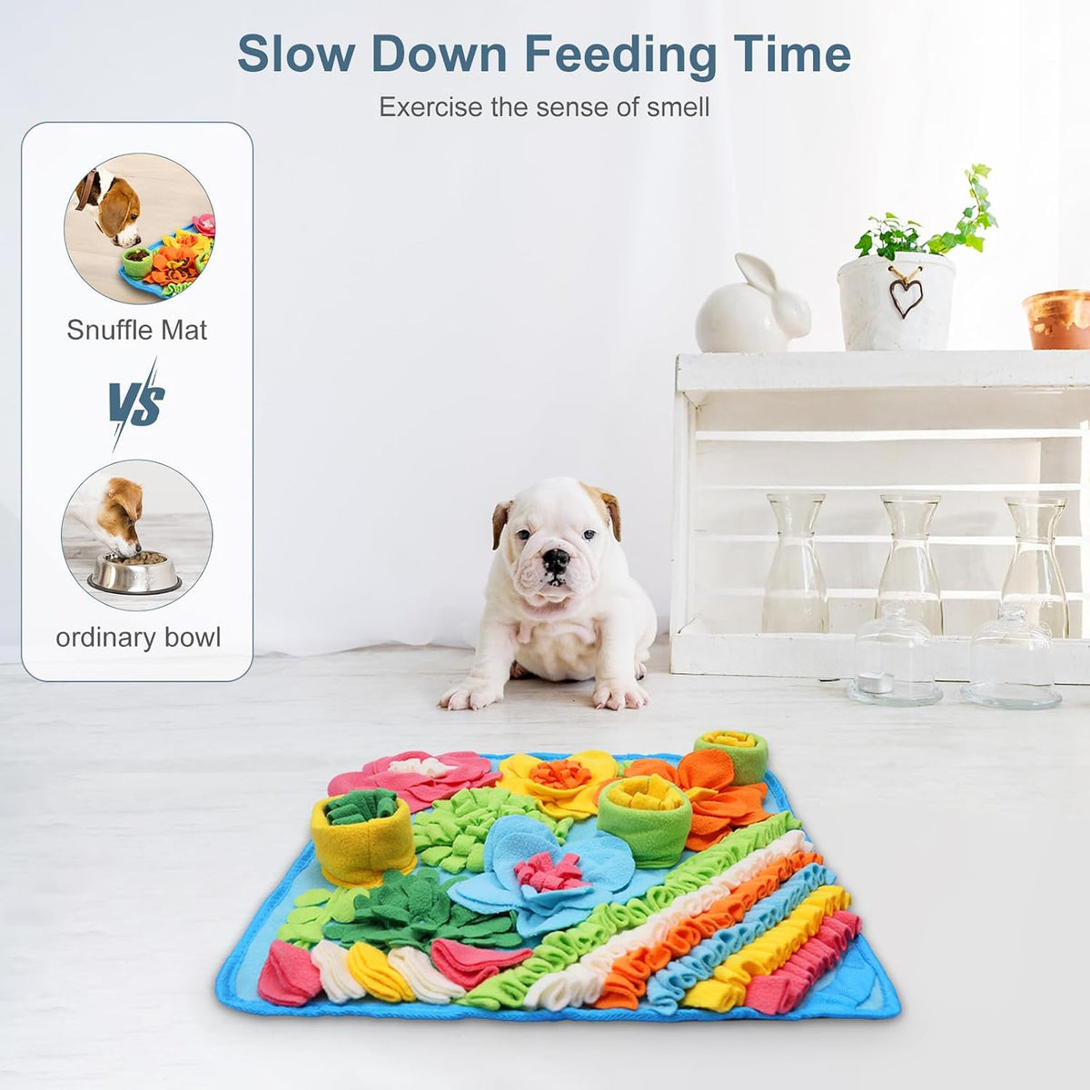 Snuffle Mat for Dogs, 15.4in Felt Wool for Small/Medium Pet Puzzle – Essentials for Dogs - Blue / 15.4"L x 15.4"W - image 4