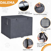 Dog Kennel Cover, Dog Crate Cover 48 Inch for Wire Dog Cages - 48.0"L x 30.0"W x 33.0"H / Grey - image 3