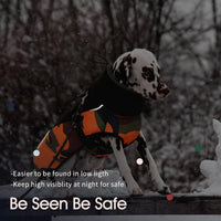 IECOii Extra Warm Reflective Dog Coat - Small(Chest:12.6-16.5 in) / Orange Camo - image 4