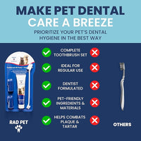Rad Health Dental Kit - Dog Toothbrush and Toothpaste Kit for Daily Oral Care, Dual Brushes for Deep Cleaning, Safe for Cats & Dogs, Reduces Bad Breath, Prevents Gum Disease